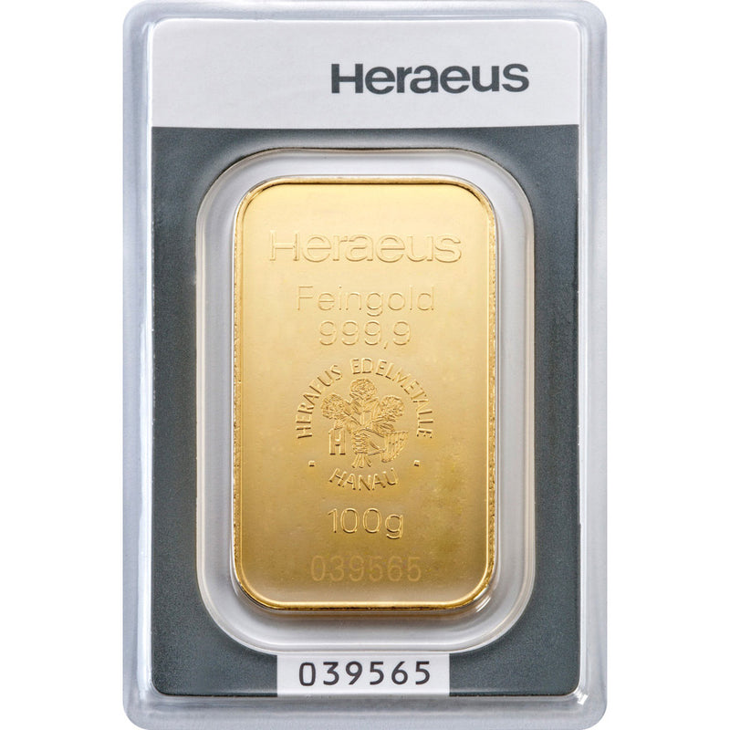 Goldbarren 100g - Heraeus