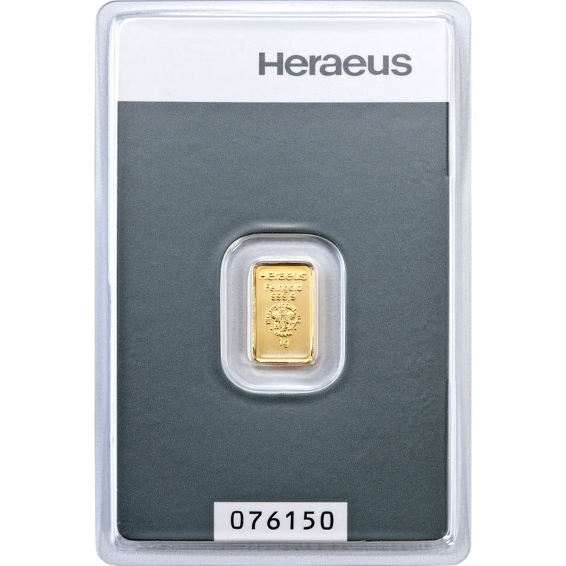 Goldbarren 1g - Heraeus