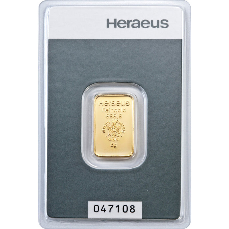 Goldbarren 5g - Heraeus
