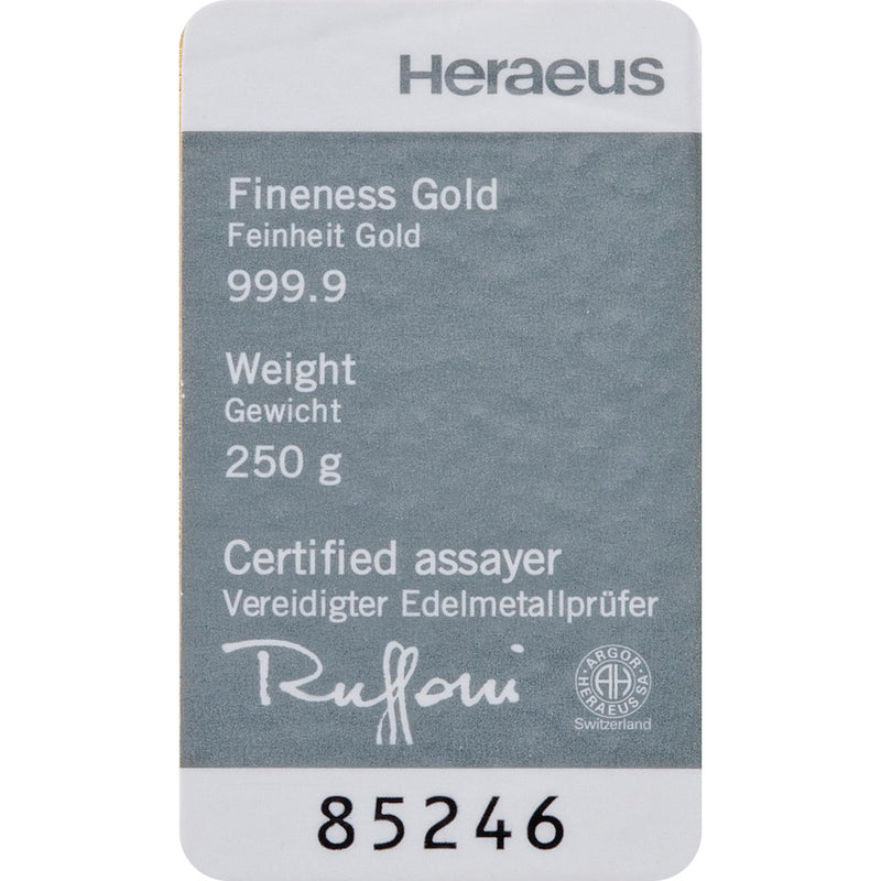 Goldbarren 250g - Heraeus